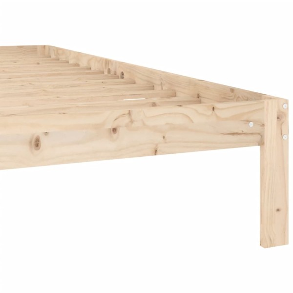 Estructura de cama de madera maciza de pino 160x200 cm