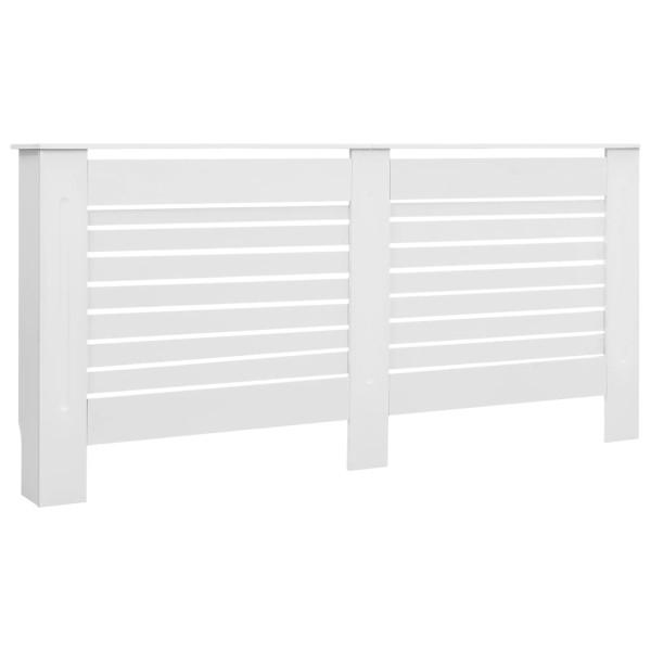 Cubiertas para radiador 2 unidades MDF blanco 172x19x81,5 cm