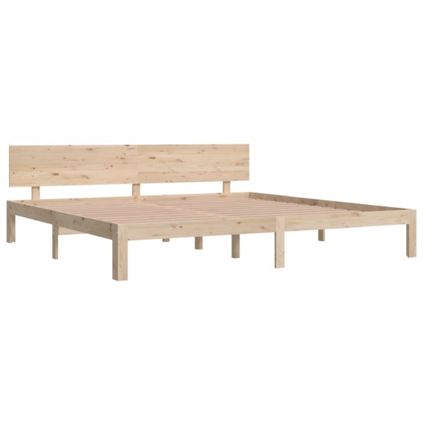 Estructura de cama madera maciza de pino 200x200 cm