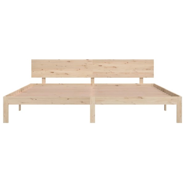 Estructura de cama madera maciza de pino 200x200 cm