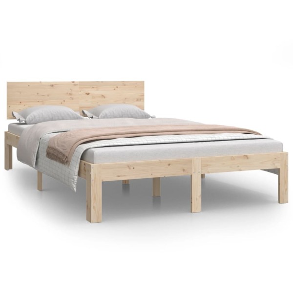 Estructura de cama madera maciza de pino 120x200 cm