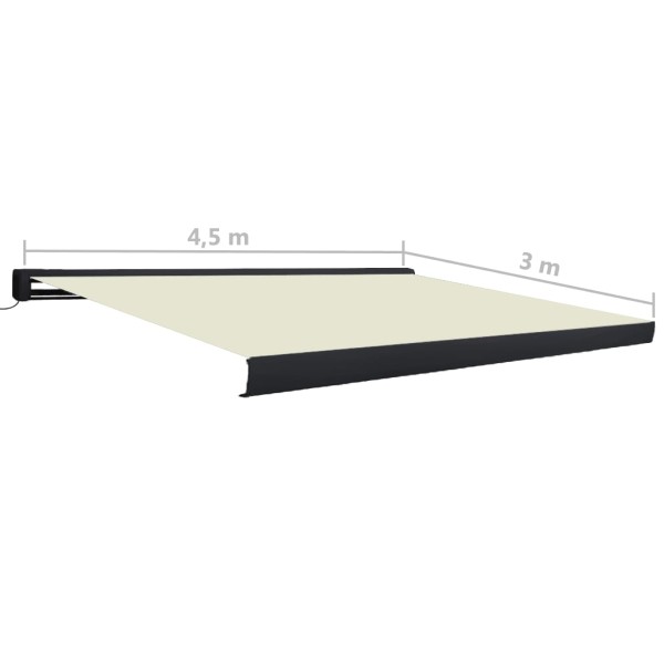 Toldo de carrete motorizado color crema 450x300 cm