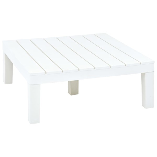 Juego de muebles de jardín 5 piezas plástico blanco