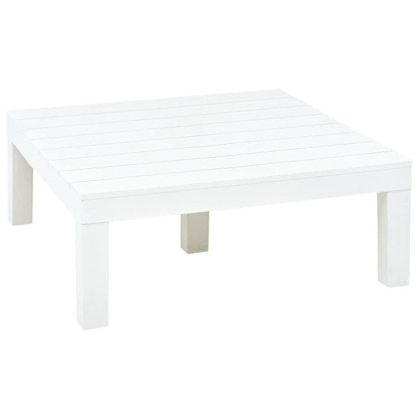 Juego de muebles de jardín 5 piezas plástico blanco