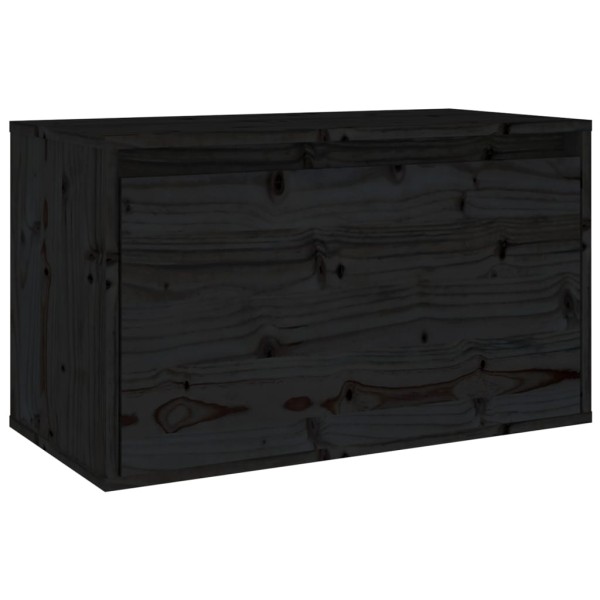 Armario de pared de madera maciza de pino negro 60x30x35 cm