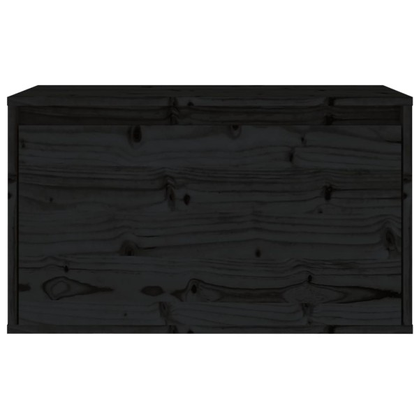 Armario de pared de madera maciza de pino negro 60x30x35 cm