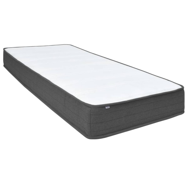 Cama box spring tela gris oscuro 180x200 cm