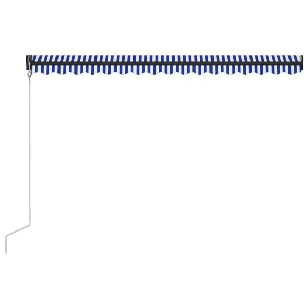 Toldo automático retráctil azul y blanco 400x300 cm