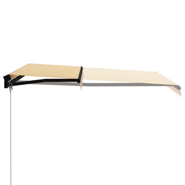 Toldo manual retráctil con LED amarillo y blanco 300x250 cm