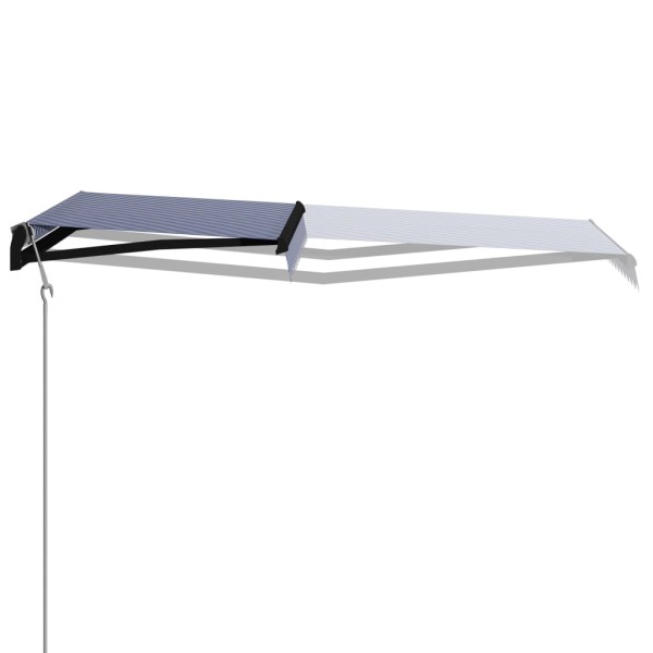 Toldo automático retráctil azul y blanco 350x250 cm