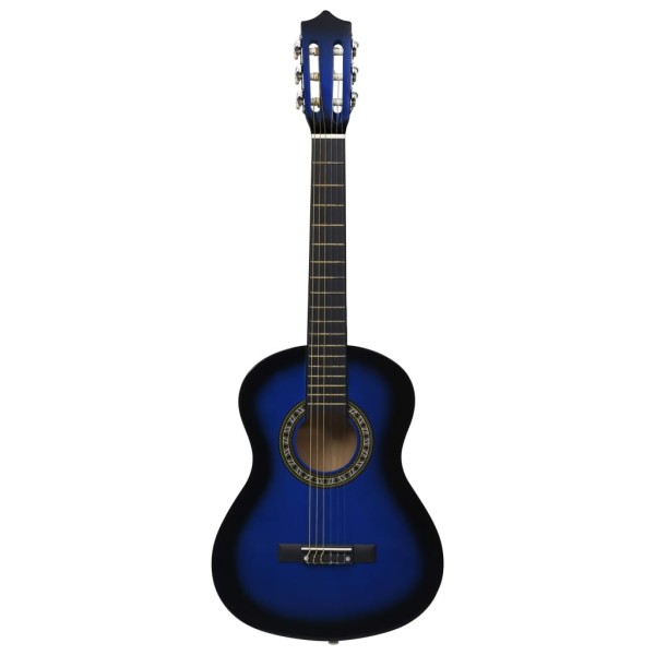 Guitarra clásica principiante y niño con funda azul 1/2 34"