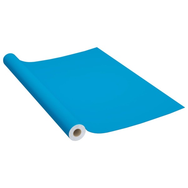 Láminas autoadhesivas muebles 2 uds PVC azul celeste 500x90 cm