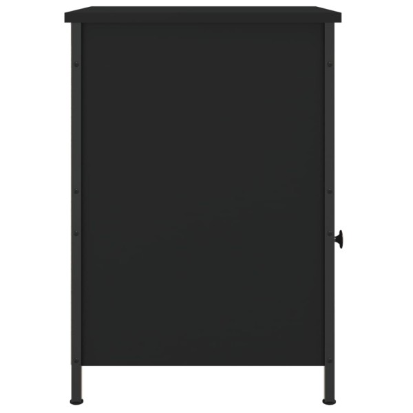 Mesitas de noche 2 uds madera contrachapada negro 40x42x60 cm