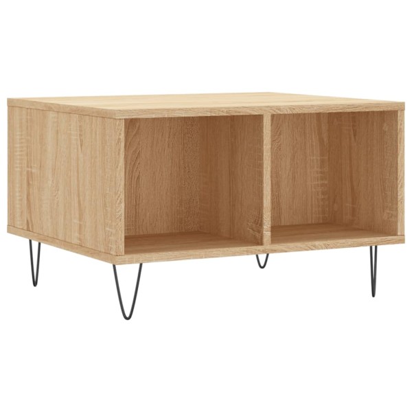 Mesa de centro madera contrachapada roble Sonoma 60x50x36,5 cm