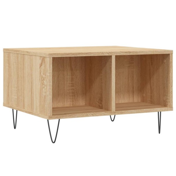 Mesa de centro madera contrachapada roble Sonoma 60x50x36,5 cm