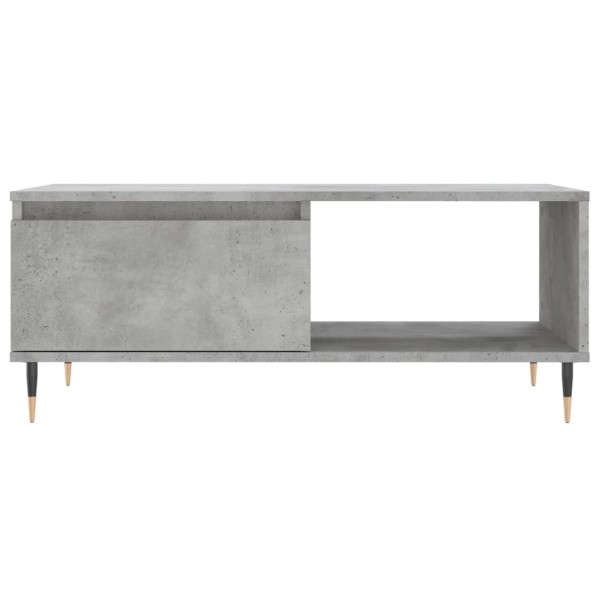 Mesa de centro madera contrachapada gris hormigón 90x50x36,5 cm