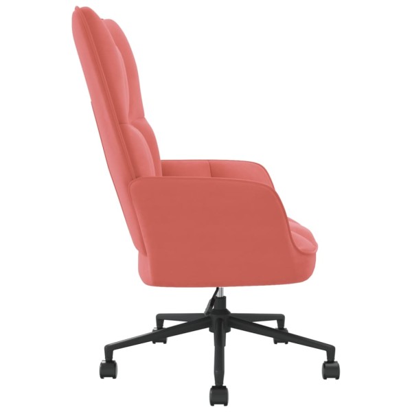 Silla de relajación de terciopelo rosa