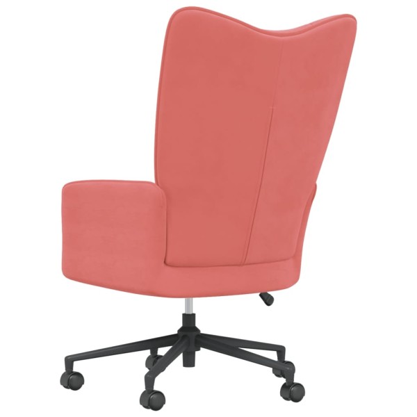 Silla de relajación de terciopelo rosa