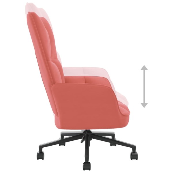 Silla de relajación de terciopelo rosa