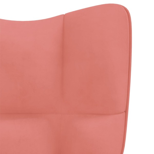 Silla de relajación de terciopelo rosa