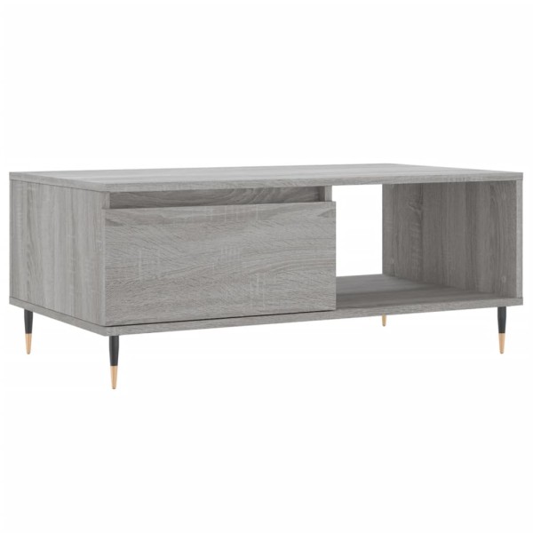 Mesa de centro madera contrachapada gris Sonoma 90x50x36,5 cm