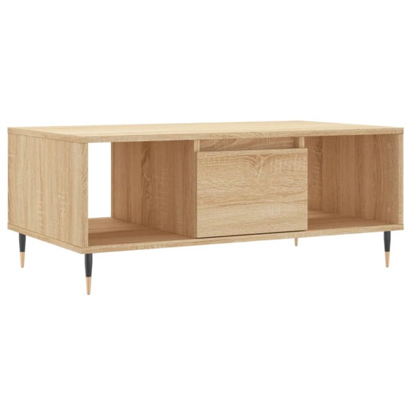 Mesa de centro madera contrachapada roble Sonoma 90x50x36,5 cm