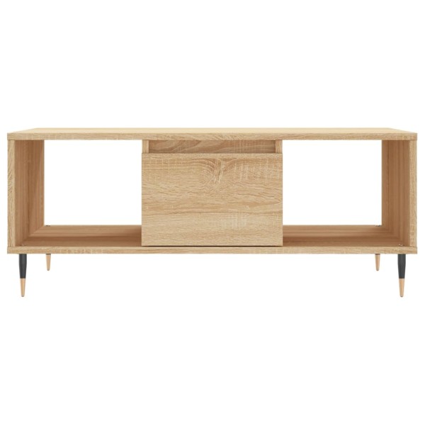 Mesa de centro madera contrachapada roble Sonoma 90x50x36,5 cm