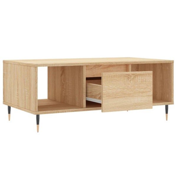 Mesa de centro madera contrachapada roble Sonoma 90x50x36,5 cm