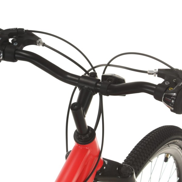 Bicicleta montaña 21 velocidades 27,5 pulgadas rueda 38 cm rojo