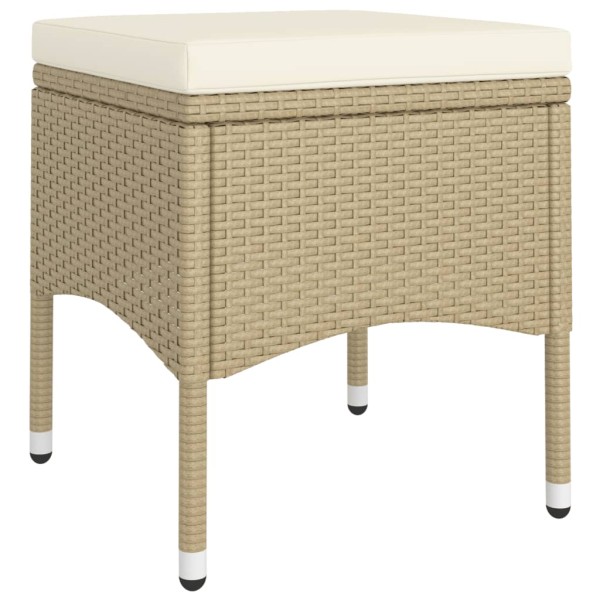 Set comedor jardín 5 pzas ratán sintético vidrio templado beige