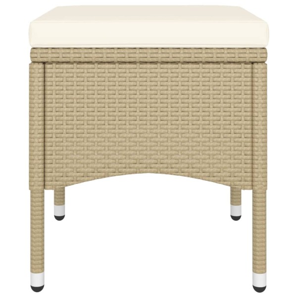 Set comedor jardín 5 pzas ratán sintético vidrio templado beige