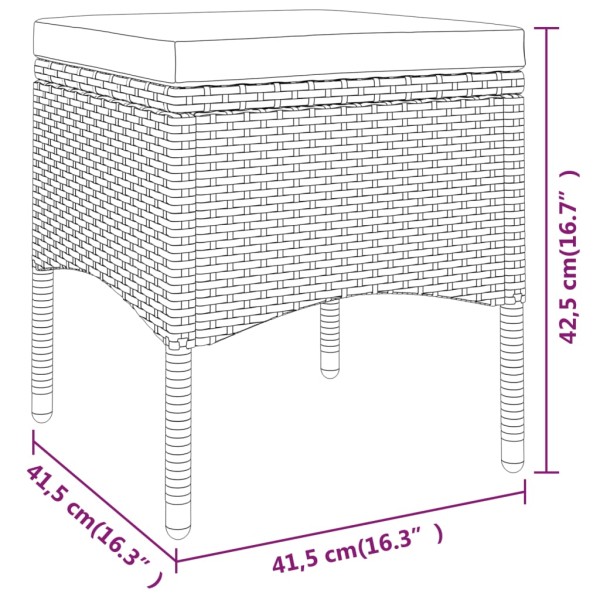 Set comedor jardín 5 pzas ratán sintético vidrio templado beige