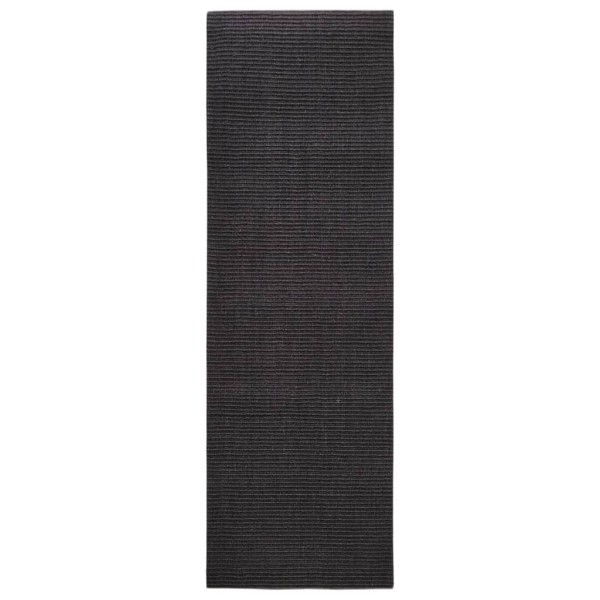 Alfombra de sisal para rascador negro 80x250 cm