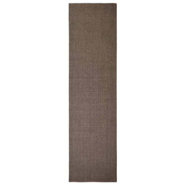 Alfombra de sisal para rascador marrón 66x250 cm