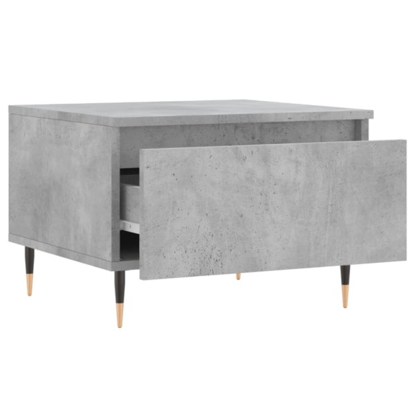 Mesa de centro madera de ingeniería gris hormigón 50x46x35 cm