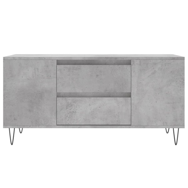 Mesa de centro madera ingeniería gris hormigón 102x44,5x50 cm