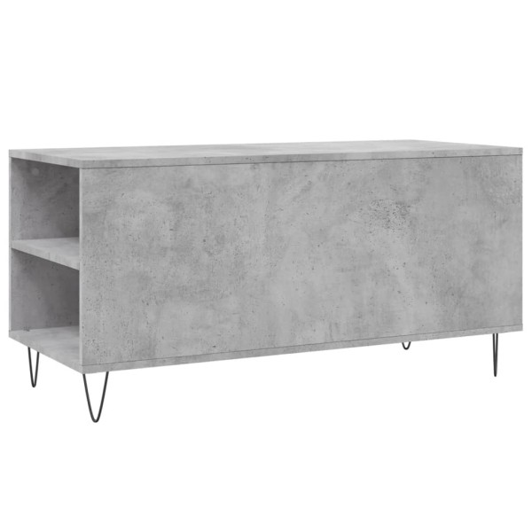 Mesa de centro madera ingeniería gris hormigón 102x44,5x50 cm