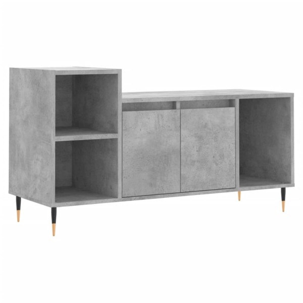 Mueble para TV madera contrachapada gris hormigón 100x35x55 cm