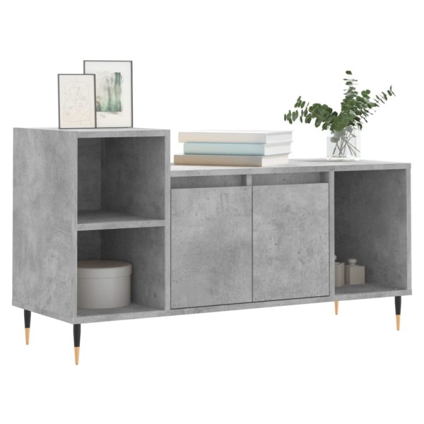 Mueble para TV madera contrachapada gris hormigón 100x35x55 cm