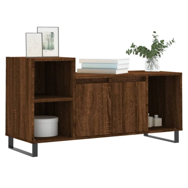 Mueble para TV madera contrachapada marrón roble 100x35x55 cm