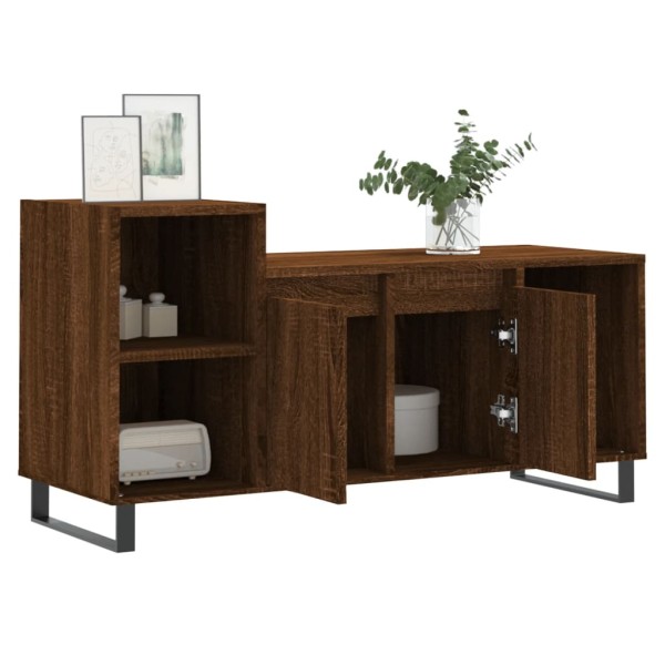 Mueble para TV madera contrachapada marrón roble 100x35x55 cm