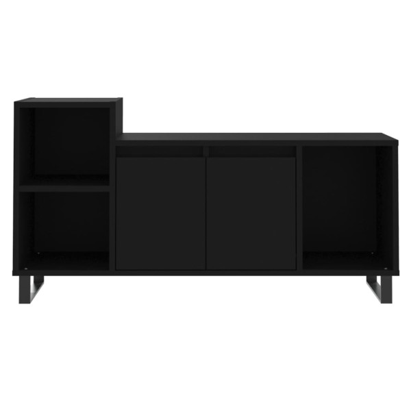 Mueble para TV madera contrachapada negro 100x35x55 cm