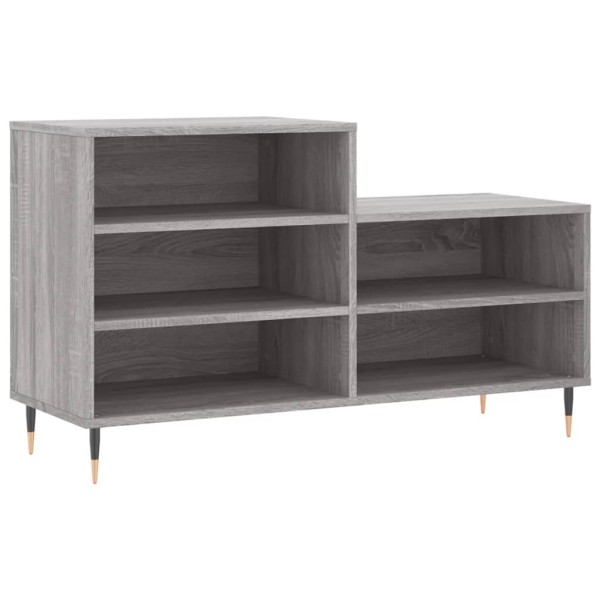 Mueble zapatero madera contrachapada gris Sonoma 102x36x60 cm