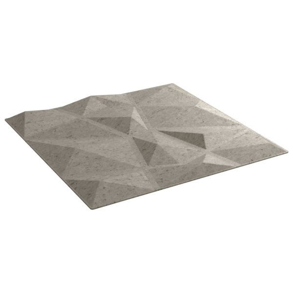 Paneles de pared 24 uds diamante gris hormigón 50x50cm EPS 6 m²