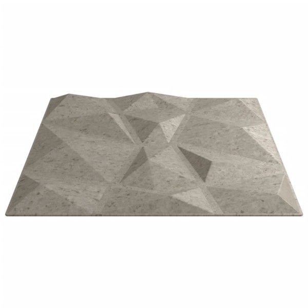 Paneles de pared 24 uds diamante gris hormigón 50x50cm EPS 6 m²