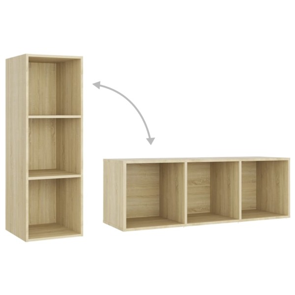 Mueble para TV madera contrachapada roble Sonoma 107x35x37 cm