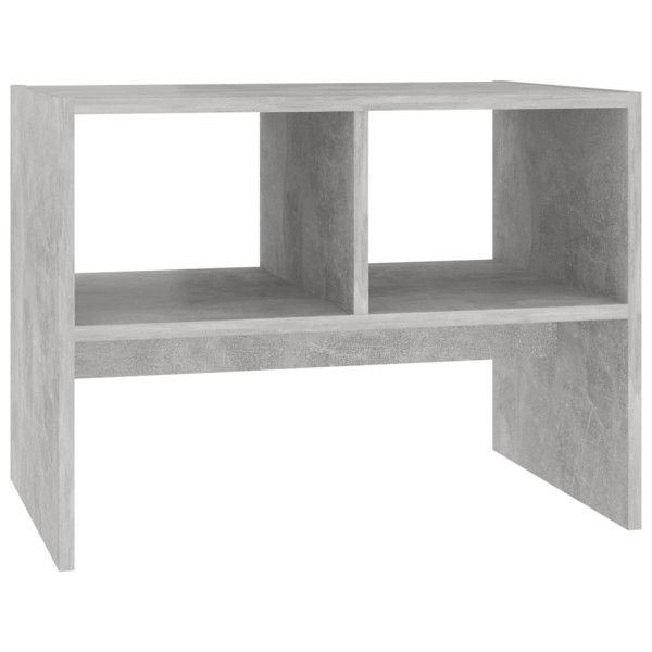 Mesa auxiliar de madera contrachapada gris hormigón 60x40x45 cm