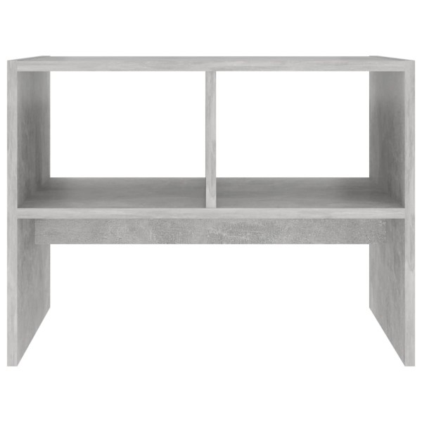 Mesa auxiliar de madera contrachapada gris hormigón 60x40x45 cm