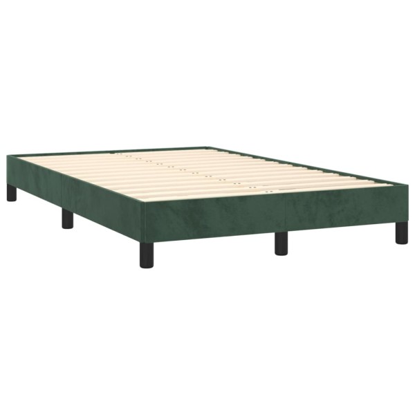 Estructura de cama de terciopelo verde 120x200 cm