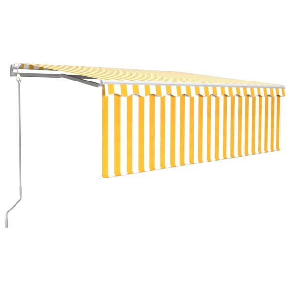 Toldo automático persiana LED sensor de viento 4,5x3m